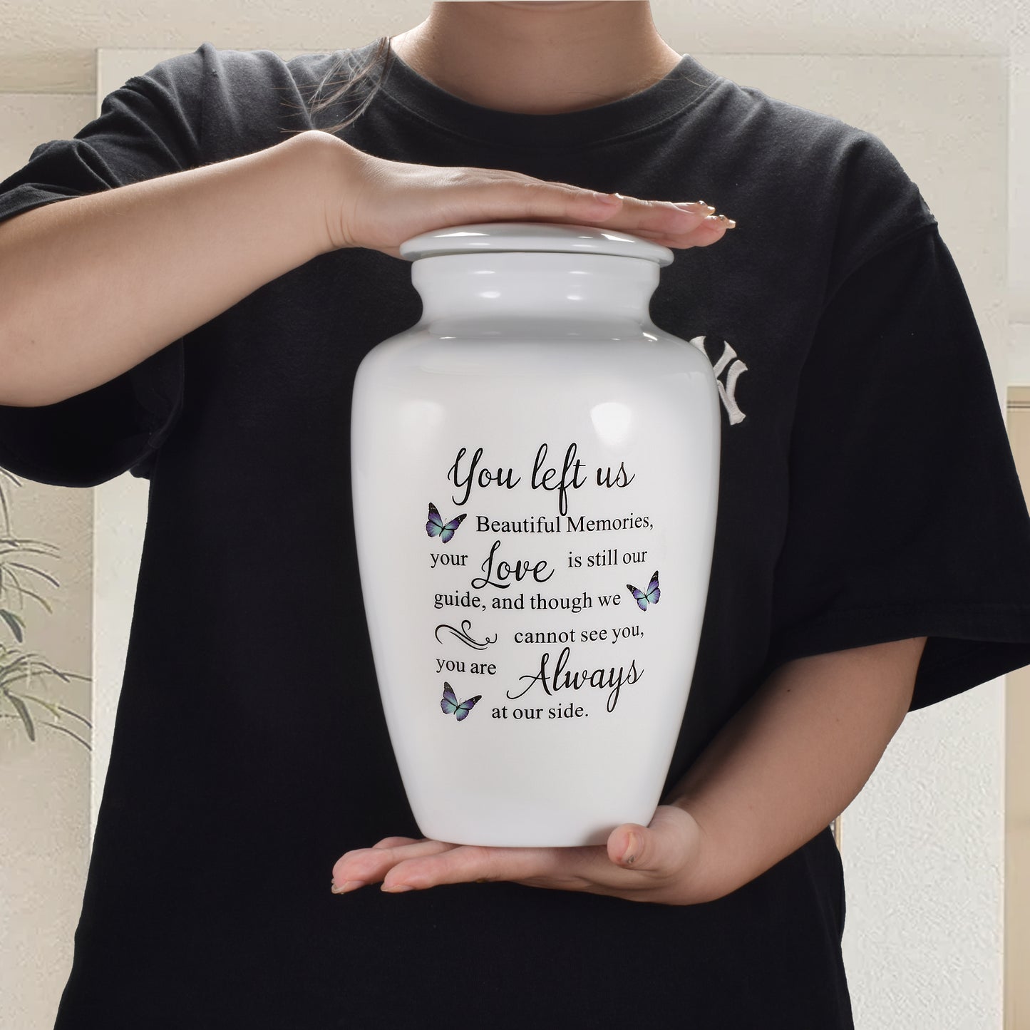 10 Inches Cremation Urns for Human Ashes Ceramic Keepsake