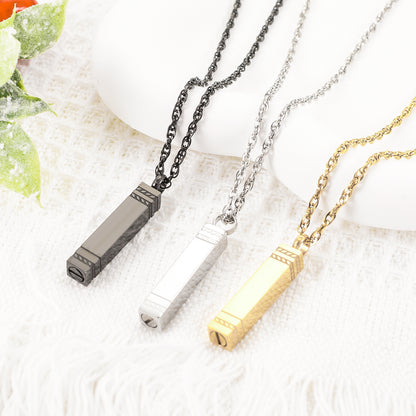 Rectangular Bar Cremation Necklace