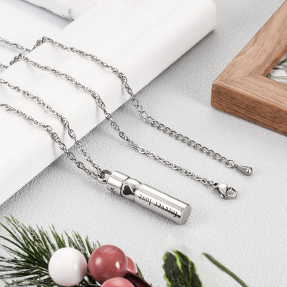 Cylinder Heart Cremation Necklace Jewelry