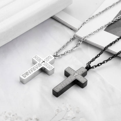 Cross Urn Necklace with Bible