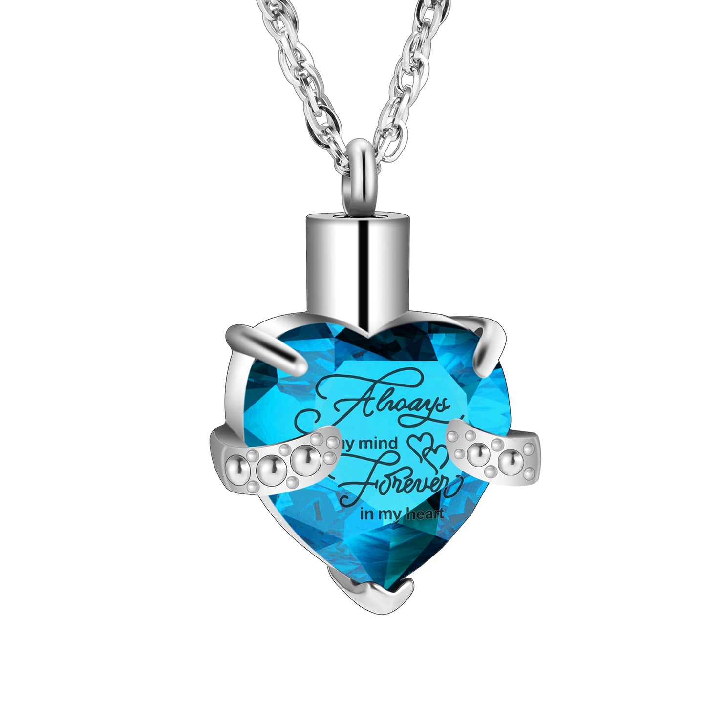 Heart  Cremation Pendant Necklace for Women