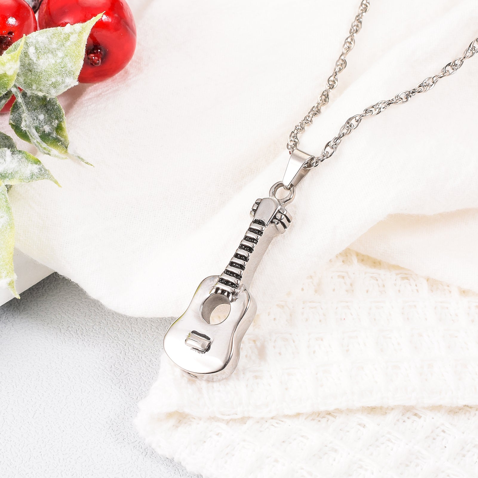 POPLYKE Guitar Pick Urn Necklaces for Ashes Sterling Silver Cremation Urn  Necklaces Memorial Keepsake With Filling Tool : Amazon.co.uk: Fashion