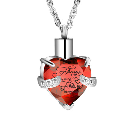 Heart  Cremation Pendant Necklace for Women