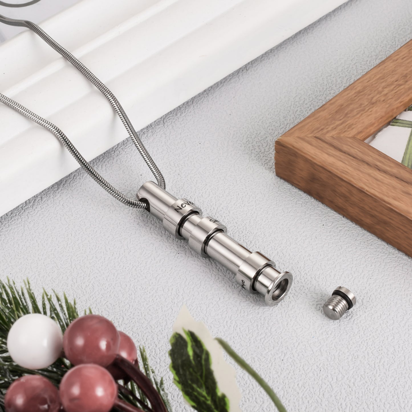 Bar Memorial Cremation Necklace