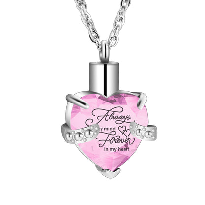 Heart  Cremation Pendant Necklace for Women
