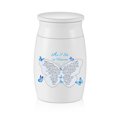 Butterfly Aluminium Memorial Small Keepsake Urn