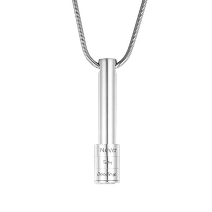 Bar Memorial Cremation Necklace