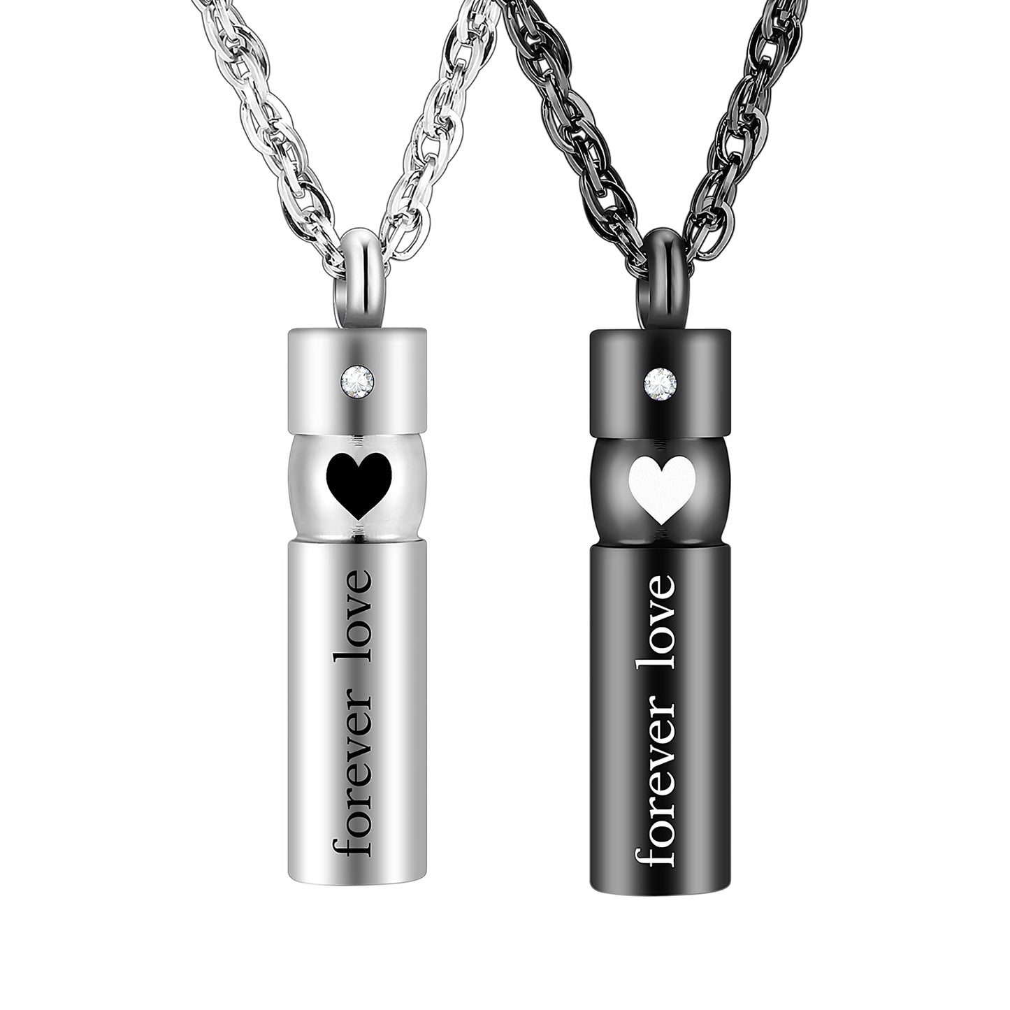 Cylinder Heart Cremation Necklace Jewelry
