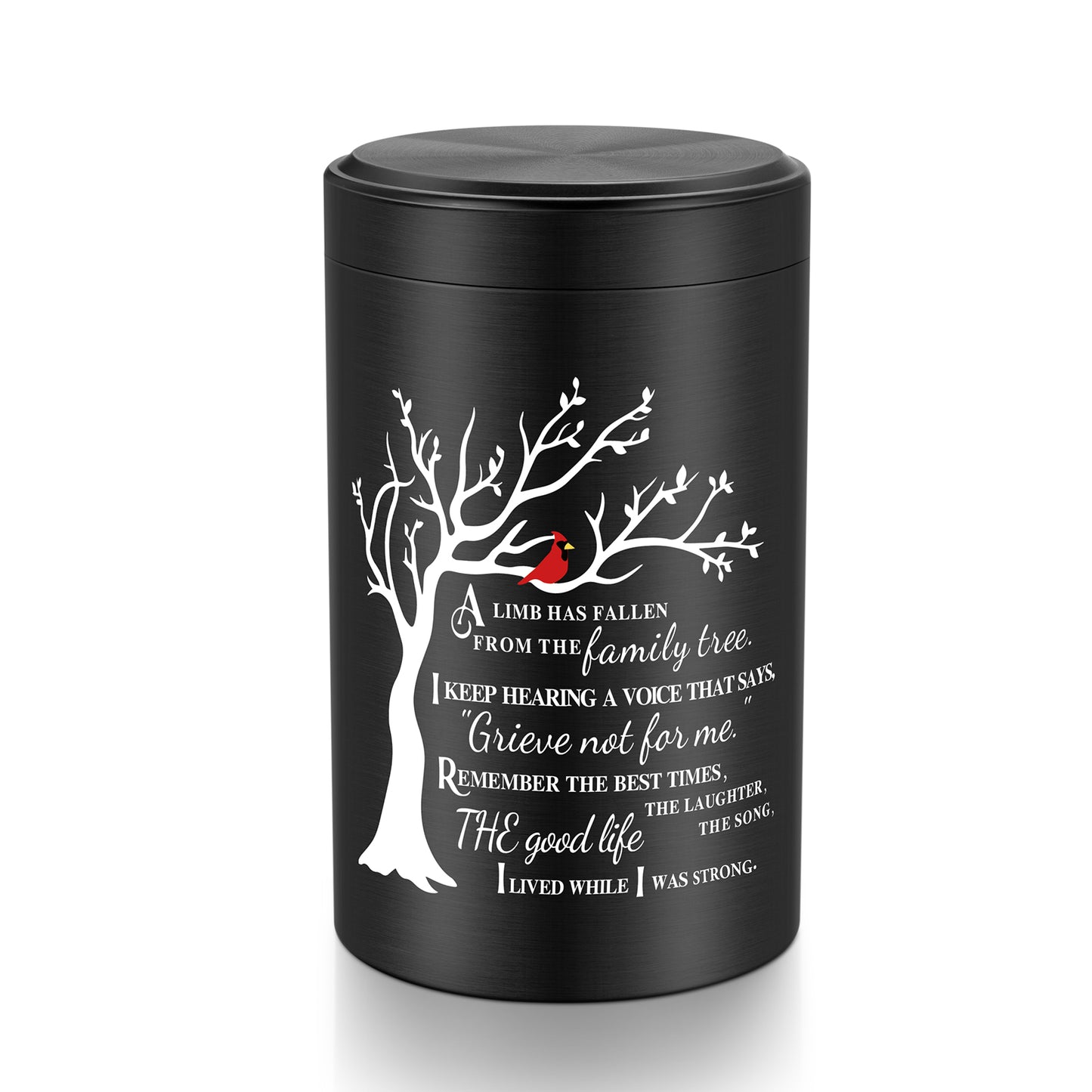 Small Aluminum Keepsake Urn for Human Ashes -Tree of Life