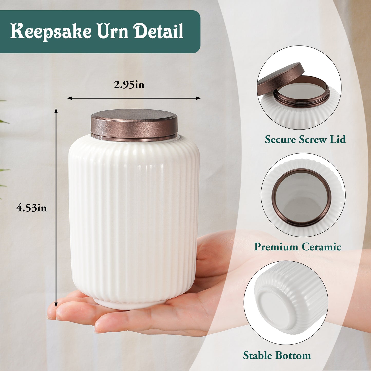 4.5 Inch Ceramic Urns for Ashes