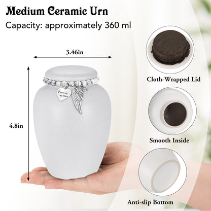 4.8in Ceramic Urn for Ashes Keepsake