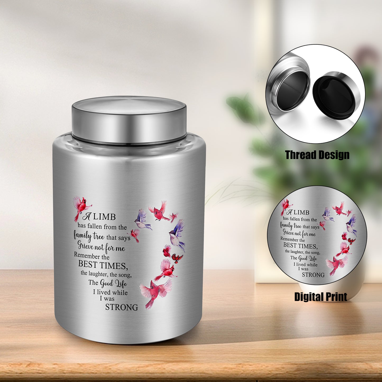 140 lbs Stainless Steel Urn for Human Ashes