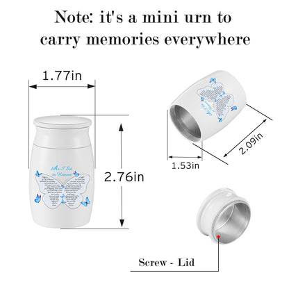 Butterfly Aluminium Memorial Small Keepsake Urn