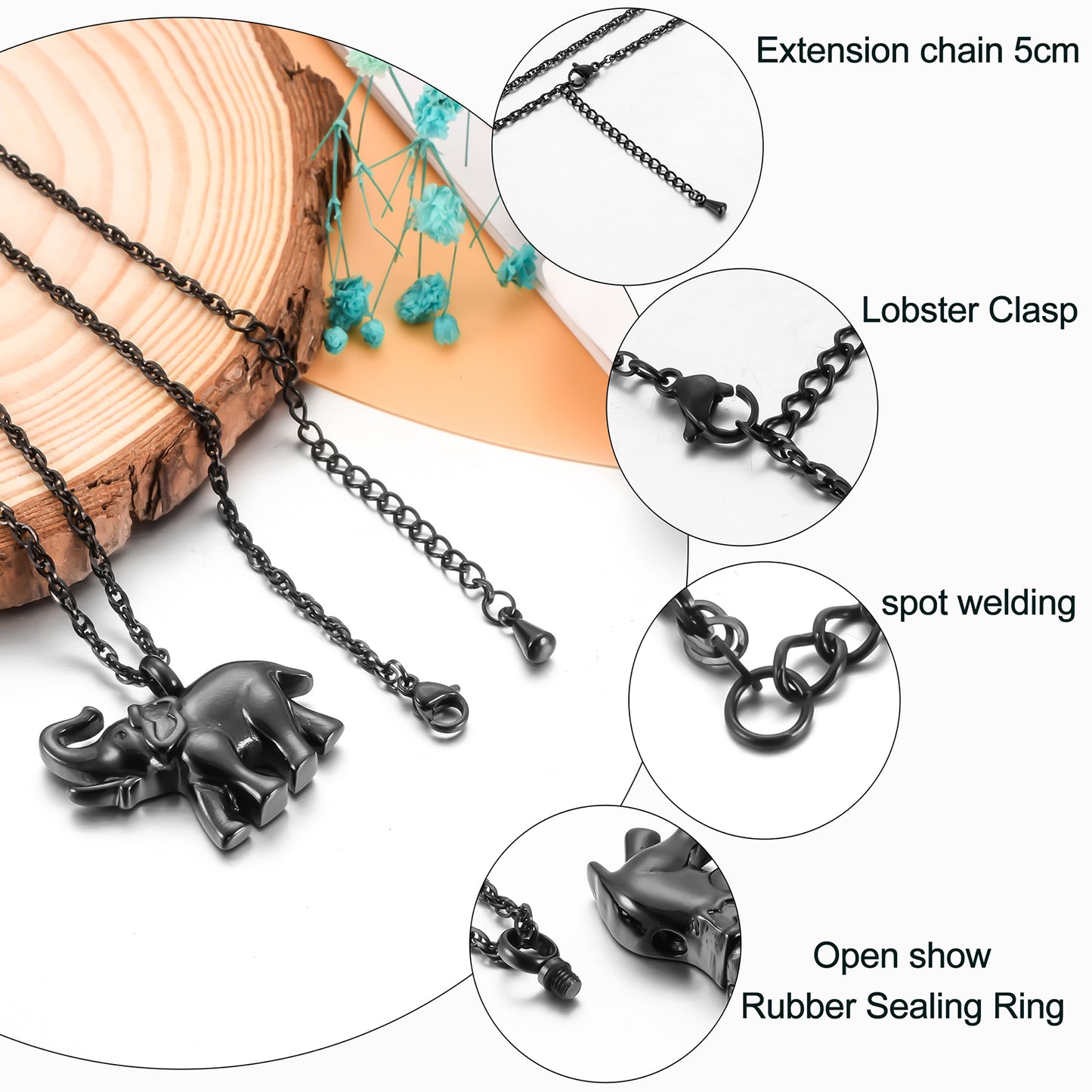 The Elephant Cremation Necklace