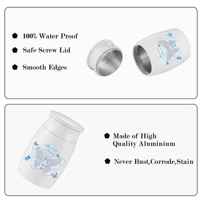 Butterfly Aluminium Memorial Small Keepsake Urn