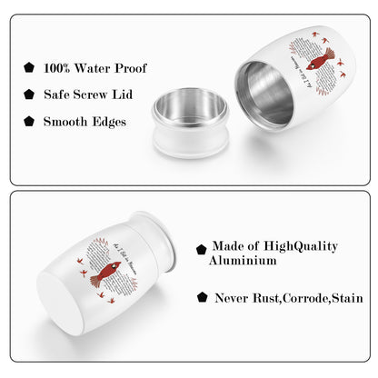 Butterfly Aluminium Memorial Small Keepsake Urn