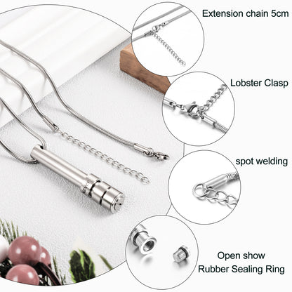 Bar Memorial Cremation Necklace