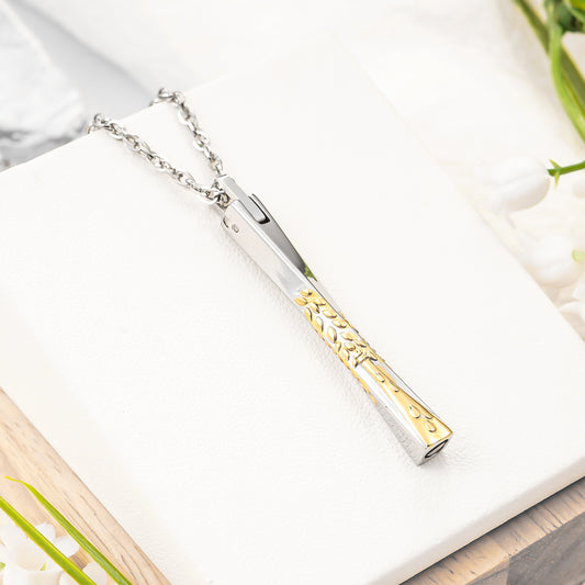 Menorah Bar Cremation Necklace