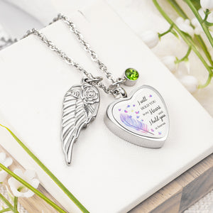 Personalized CREMATION URN HEART Necklace for Ashes