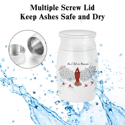 Butterfly Aluminium Memorial Small Keepsake Urn