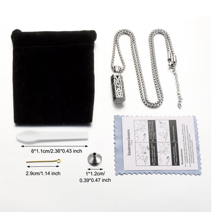 Cylindrical Memorial Necklace with Christian Ichthys