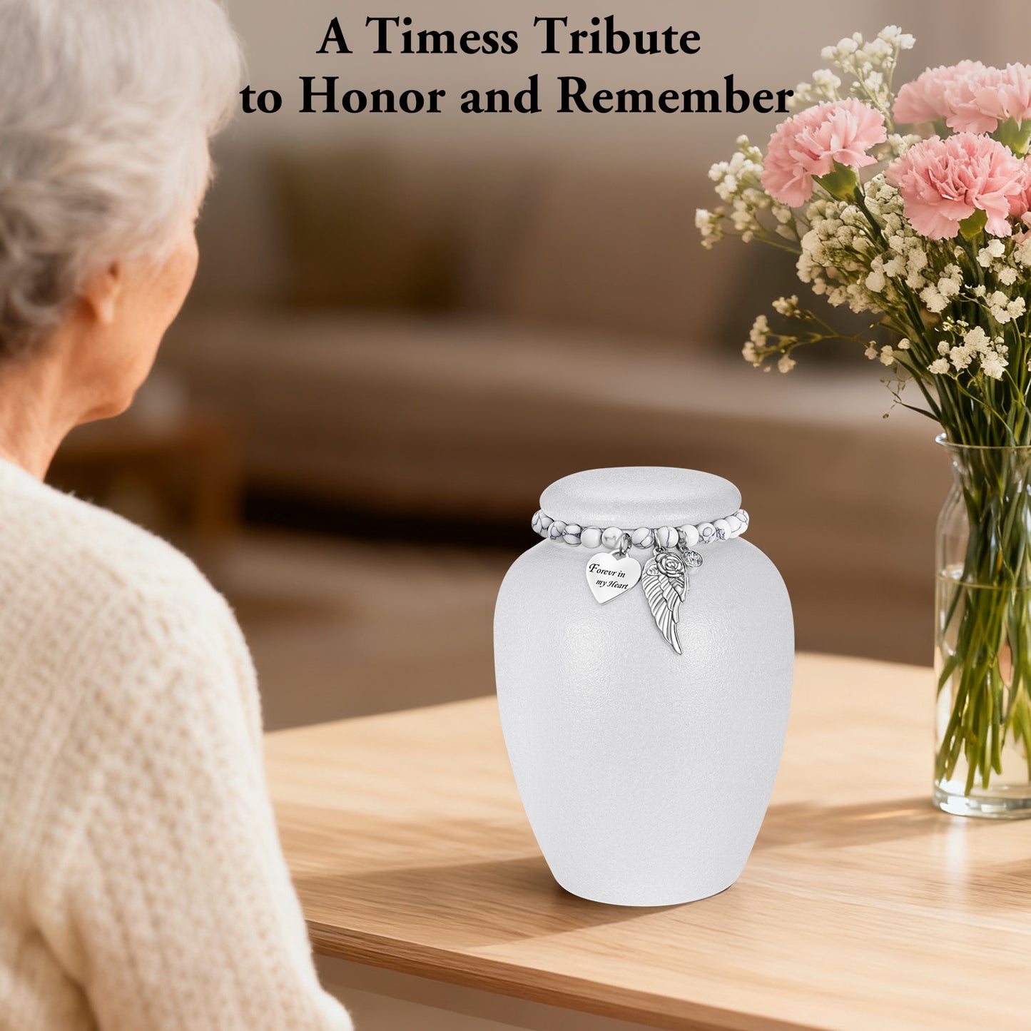 4.8in Ceramic Urn for Ashes Keepsake