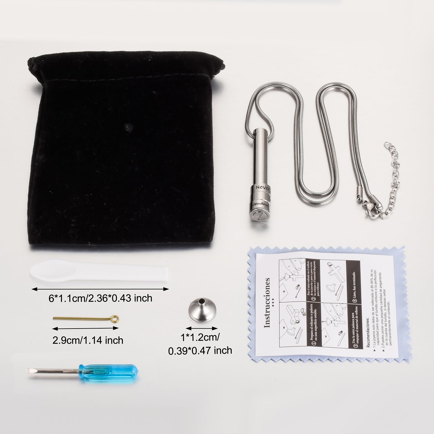 Bar Memorial Cremation Necklace