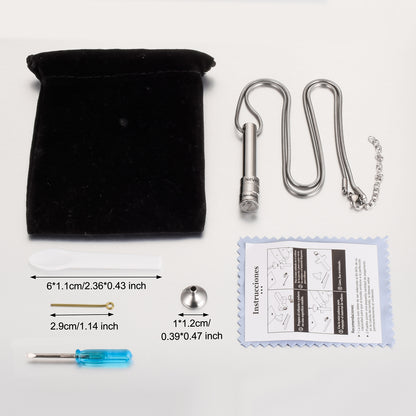 Bar Memorial Cremation Necklace