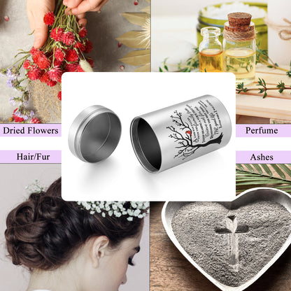 Small Aluminum Keepsake Urn for Human Ashes -Tree of Life