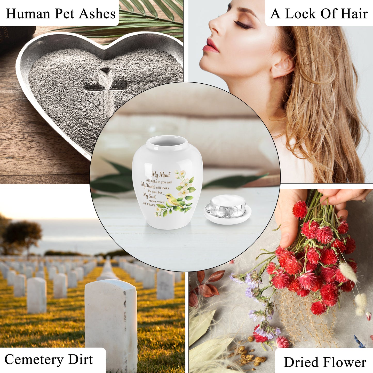 2.6 inch Ceramic Urn for Ashes