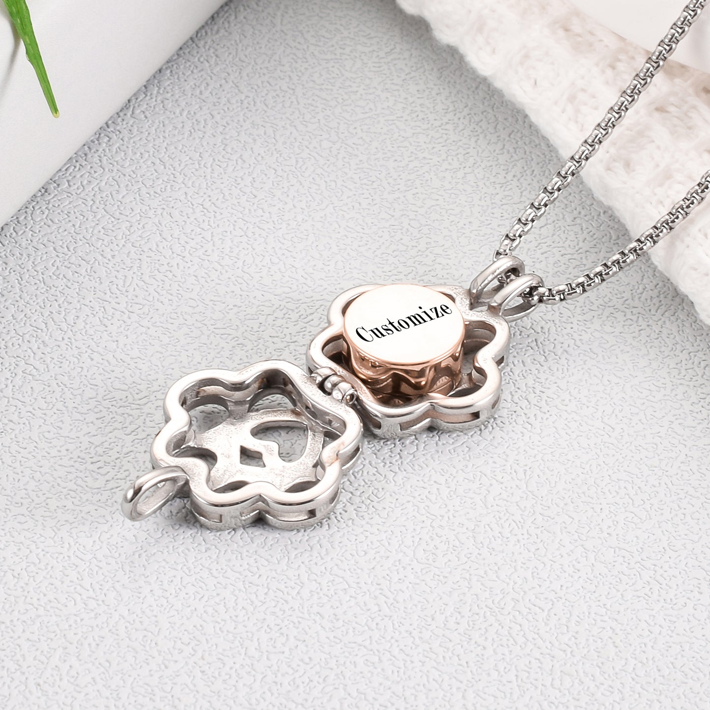 Rose Gold Eternity Paw Cremation Jewelry
