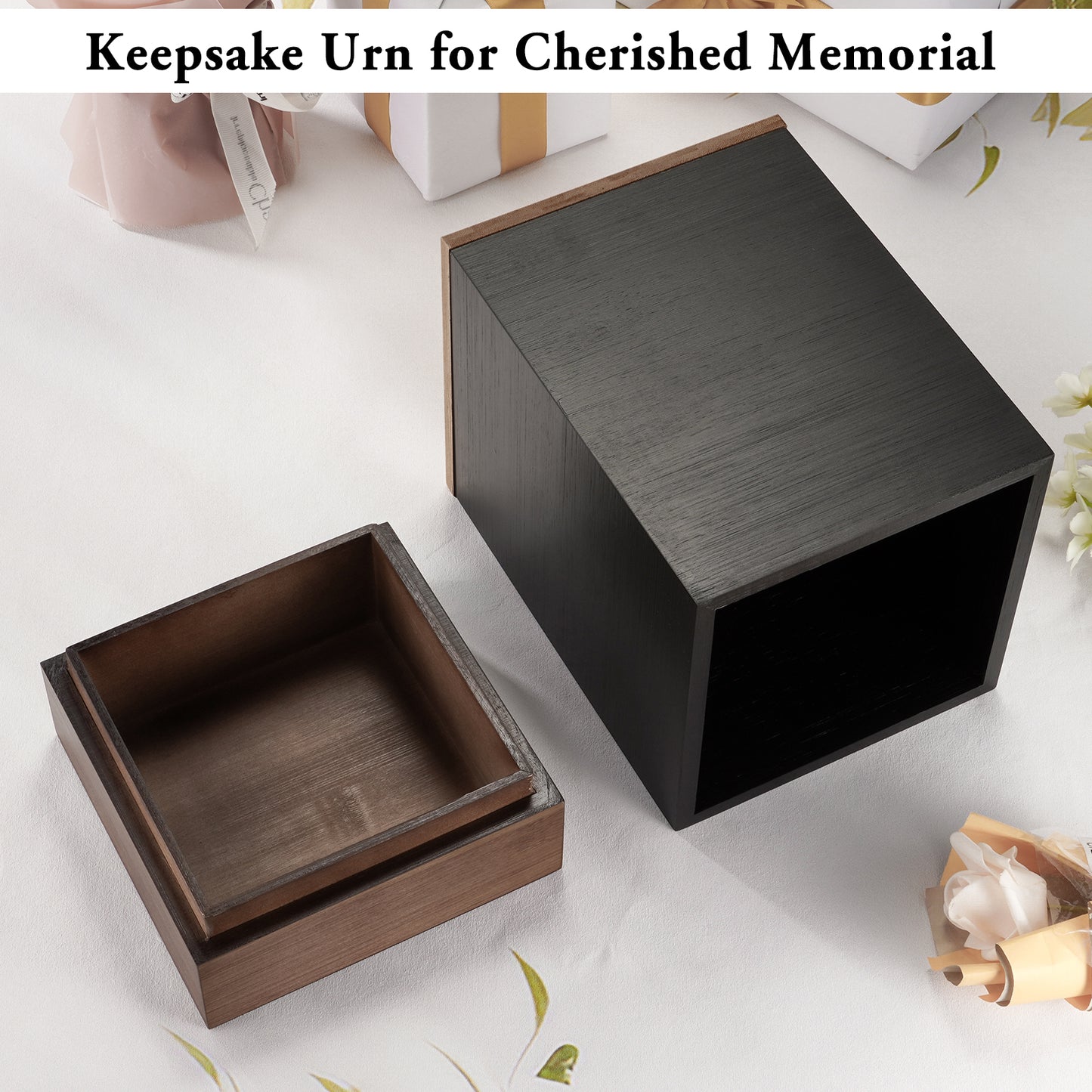 Large Cremation Wood Urn for Ashes