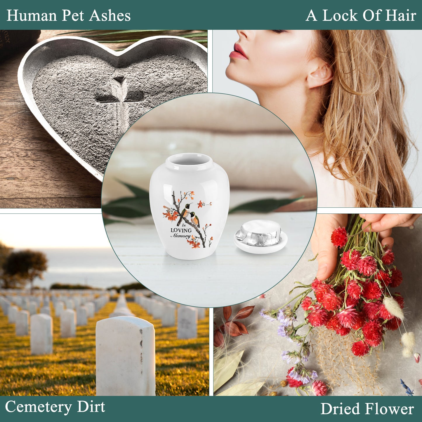 2.6 inch Ceramic Urn for Ashes