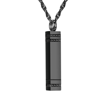 Rectangular Bar Cremation Necklace