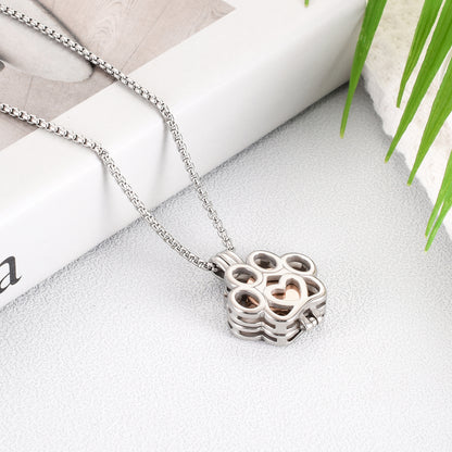 Rose Gold Eternity Paw Cremation Jewelry