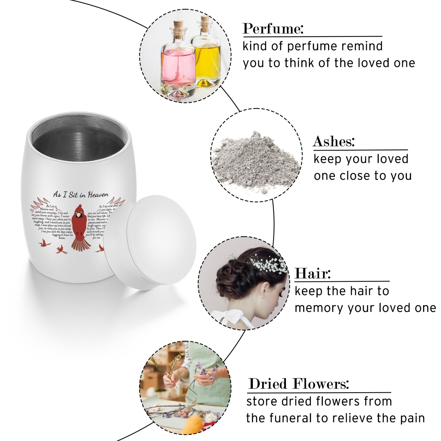 Butterfly Aluminium Memorial Small Keepsake Urn