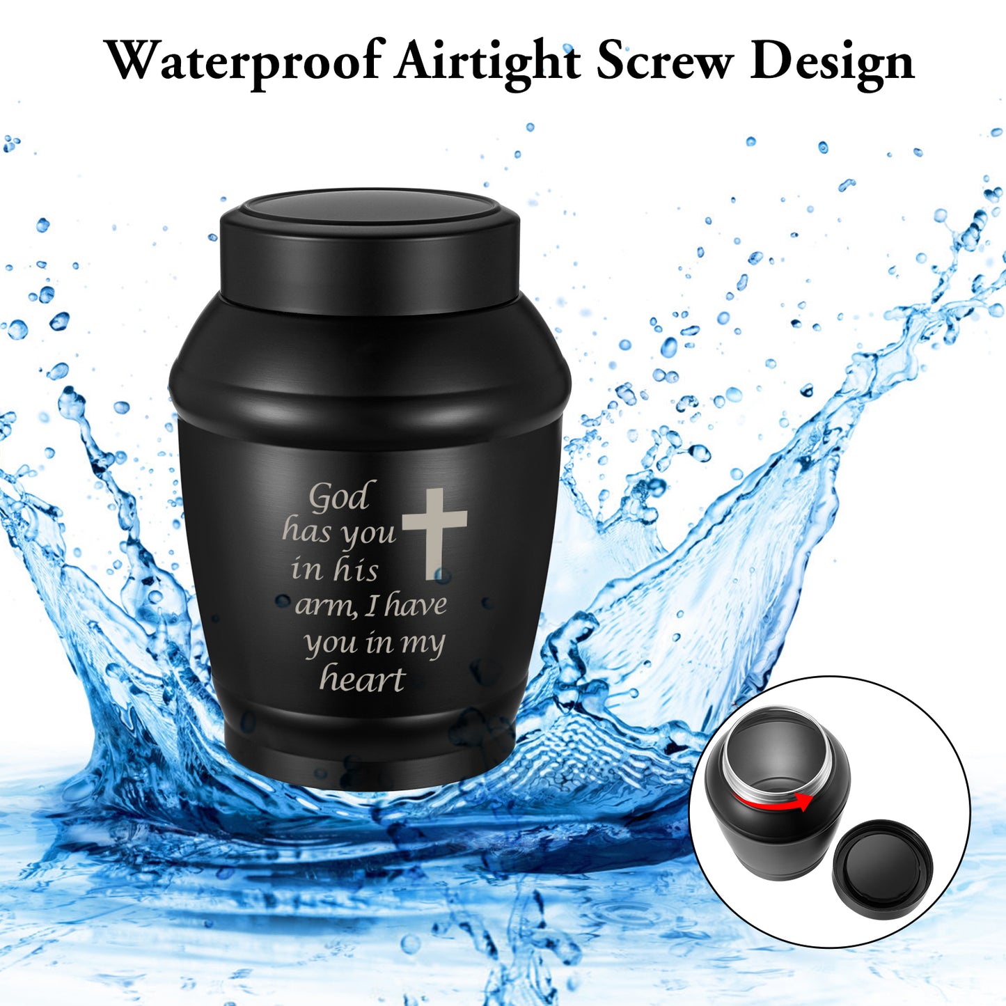 5.5 Inches Stainless Steel Urns for Human Ashes