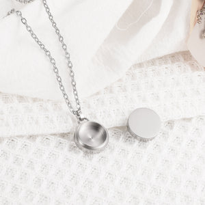 Circle Cremation Necklace Ashes Locket