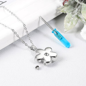 Flower  Cremation Necklace Jewelry for Ashes