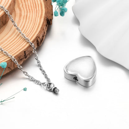 Silver Heart Cremation Jewelry