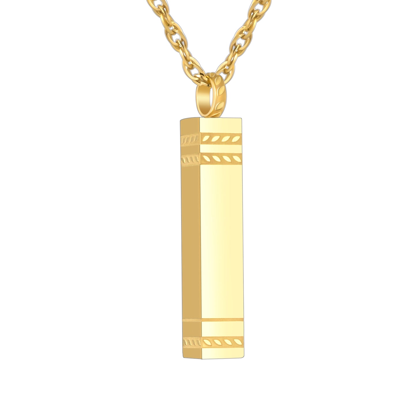 Rectangular Bar Cremation Necklace