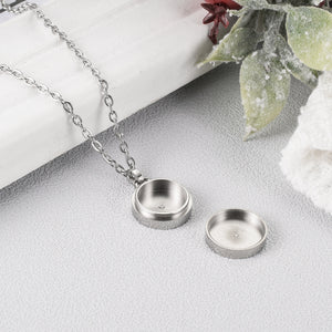 Circle Cremation Necklace Ashes Locket