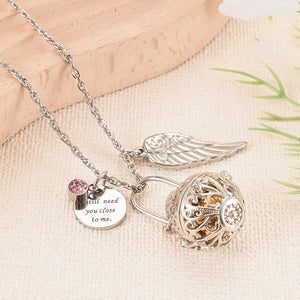 Hollow Heart Cremation Jewelry For Ashes, Lantern Design Stainless Steel Memorial Locket Necklace