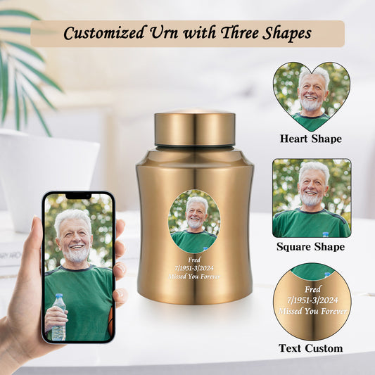 Stainless Steel Photo Customized Urn