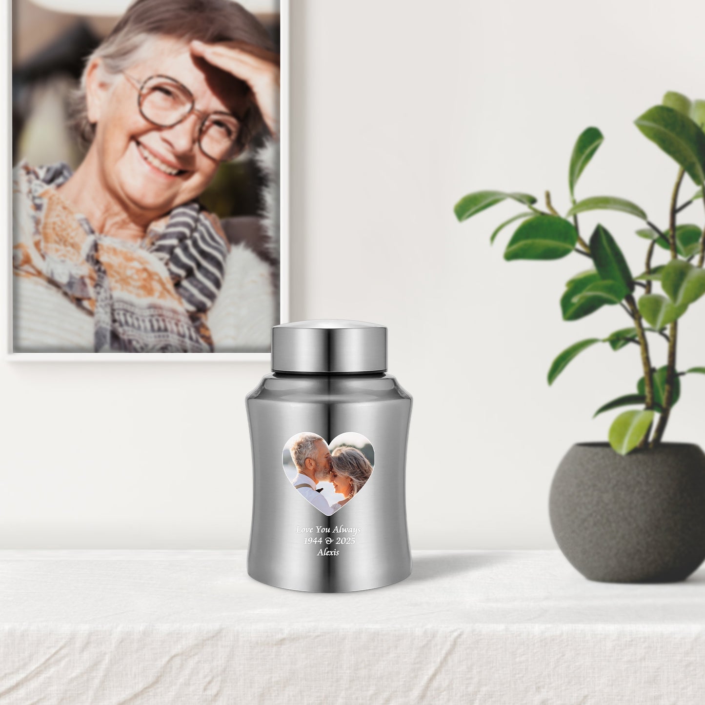 Stainless Steel Photo Customized Urn