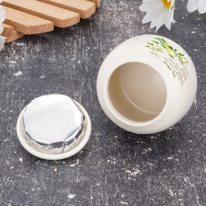 Ceramic Urn for Human Ashes, Flying Bird with Flower