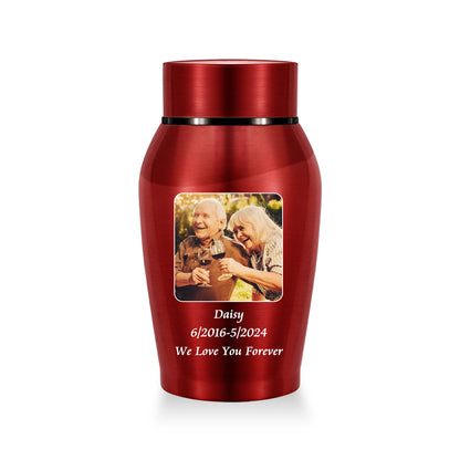Stainless Steel Photo Personalized Urn for Human Ashes