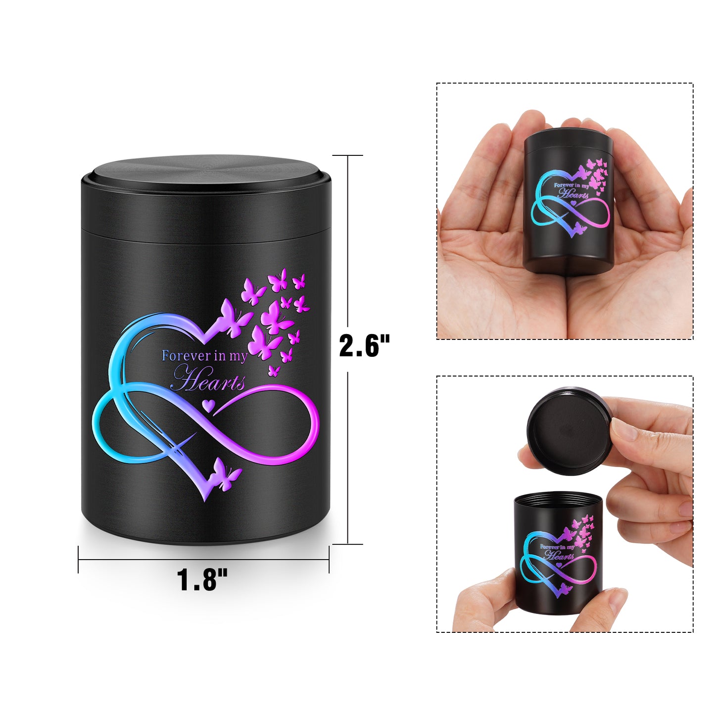 2.6 inch Aluminum Urn for Ashes