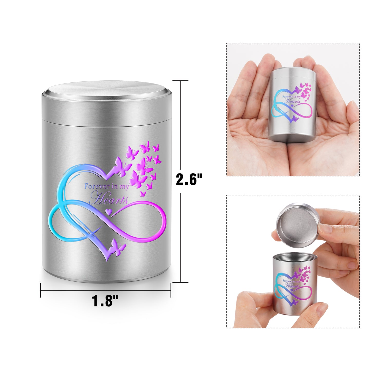 2.6 inch Aluminum Urn for Ashes