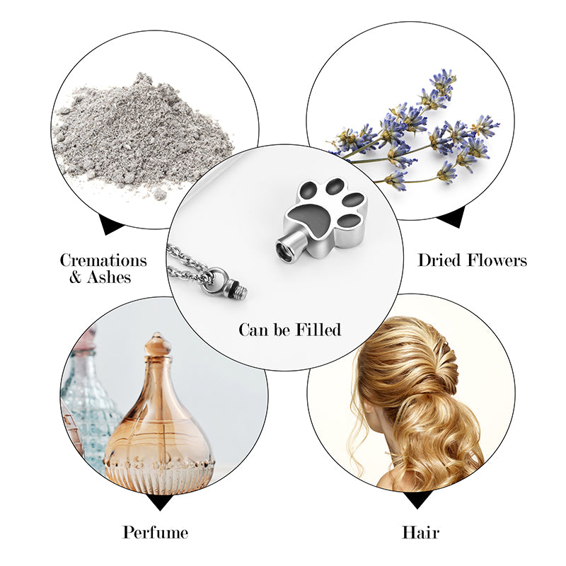 Black Paw Cremarion Pendant Necklace